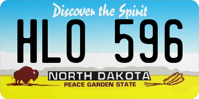 ND license plate HLO596