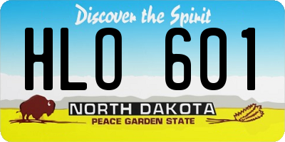 ND license plate HLO601