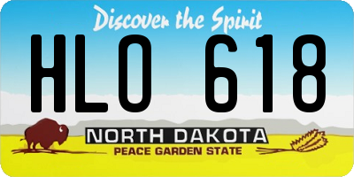 ND license plate HLO618