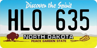 ND license plate HLO635