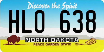 ND license plate HLO638