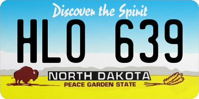 ND license plate HLO639