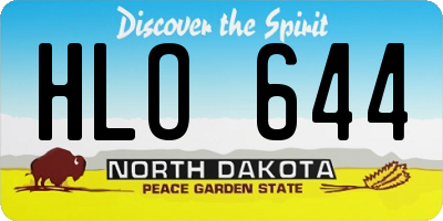 ND license plate HLO644