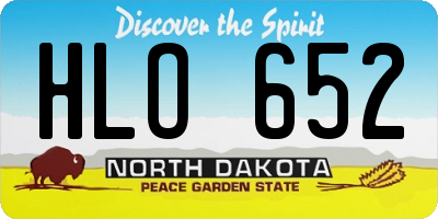ND license plate HLO652