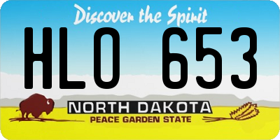 ND license plate HLO653