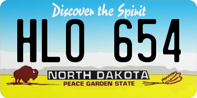 ND license plate HLO654