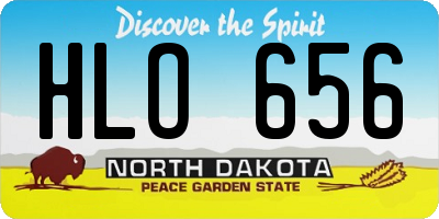 ND license plate HLO656