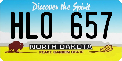 ND license plate HLO657