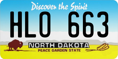 ND license plate HLO663