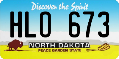 ND license plate HLO673