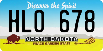 ND license plate HLO678