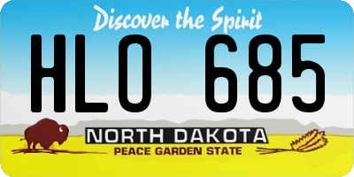 ND license plate HLO685