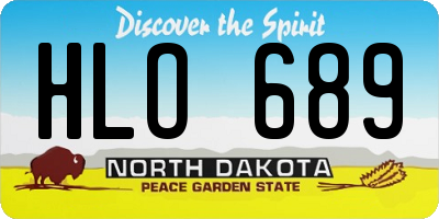 ND license plate HLO689
