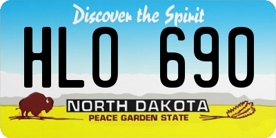 ND license plate HLO690