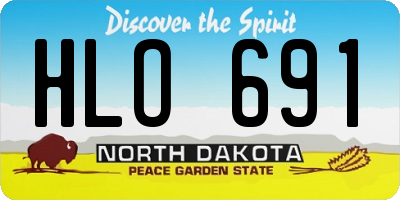 ND license plate HLO691