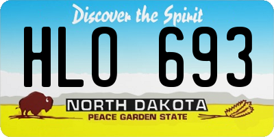 ND license plate HLO693