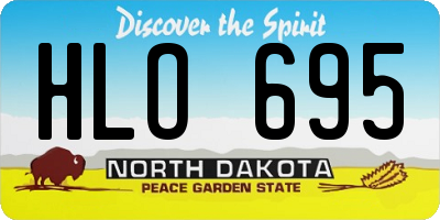 ND license plate HLO695