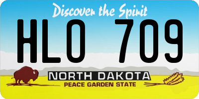 ND license plate HLO709