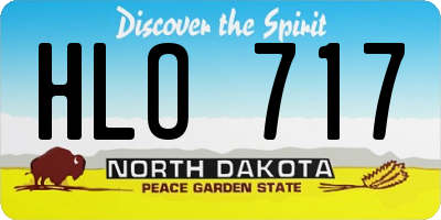 ND license plate HLO717