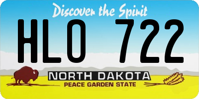 ND license plate HLO722