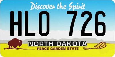 ND license plate HLO726