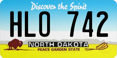 ND license plate HLO742