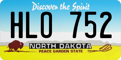 ND license plate HLO752