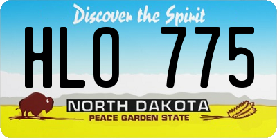 ND license plate HLO775