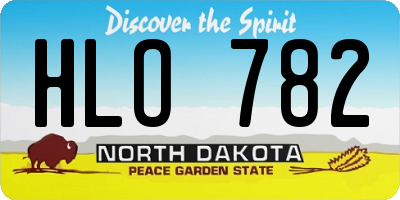 ND license plate HLO782