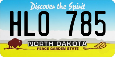 ND license plate HLO785