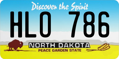 ND license plate HLO786