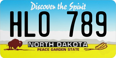 ND license plate HLO789