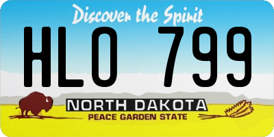 ND license plate HLO799