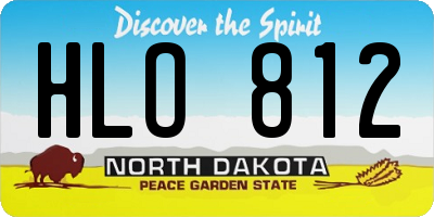 ND license plate HLO812