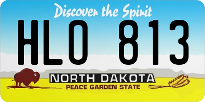 ND license plate HLO813