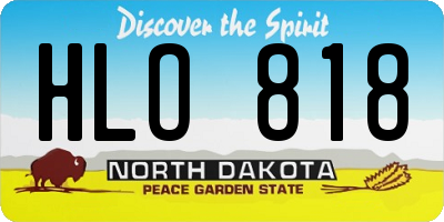ND license plate HLO818