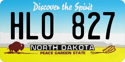ND license plate HLO827