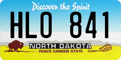 ND license plate HLO841