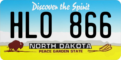 ND license plate HLO866
