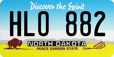 ND license plate HLO882