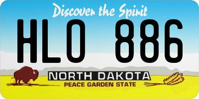 ND license plate HLO886