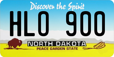 ND license plate HLO900