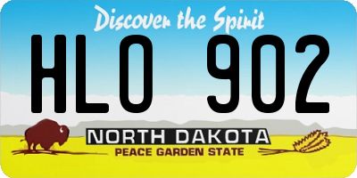ND license plate HLO902