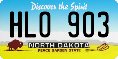ND license plate HLO903