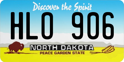 ND license plate HLO906