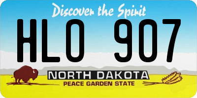 ND license plate HLO907