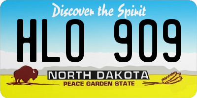 ND license plate HLO909