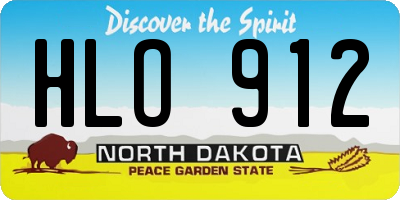 ND license plate HLO912