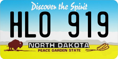 ND license plate HLO919