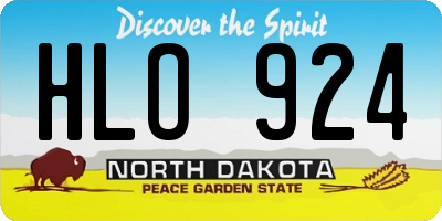 ND license plate HLO924